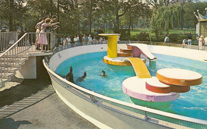 Belle Isle Childrens Zoo - Vintage Postcard